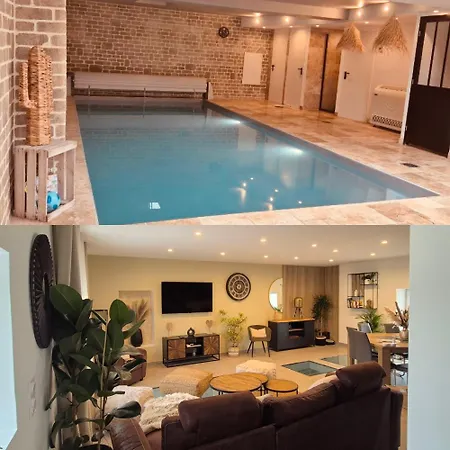 Βίλα Terre & Avec Piscine Interieure Proche Cabourg *